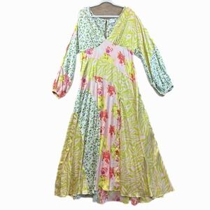 Women's Maxi Dress 12 Satin Mixed Prints Babydoll Front Slit Glam‎ Statement